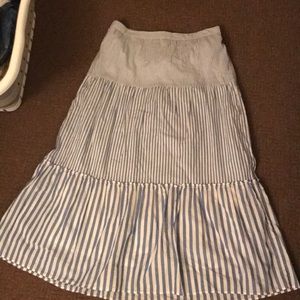J.Crew long seer sucker skirt